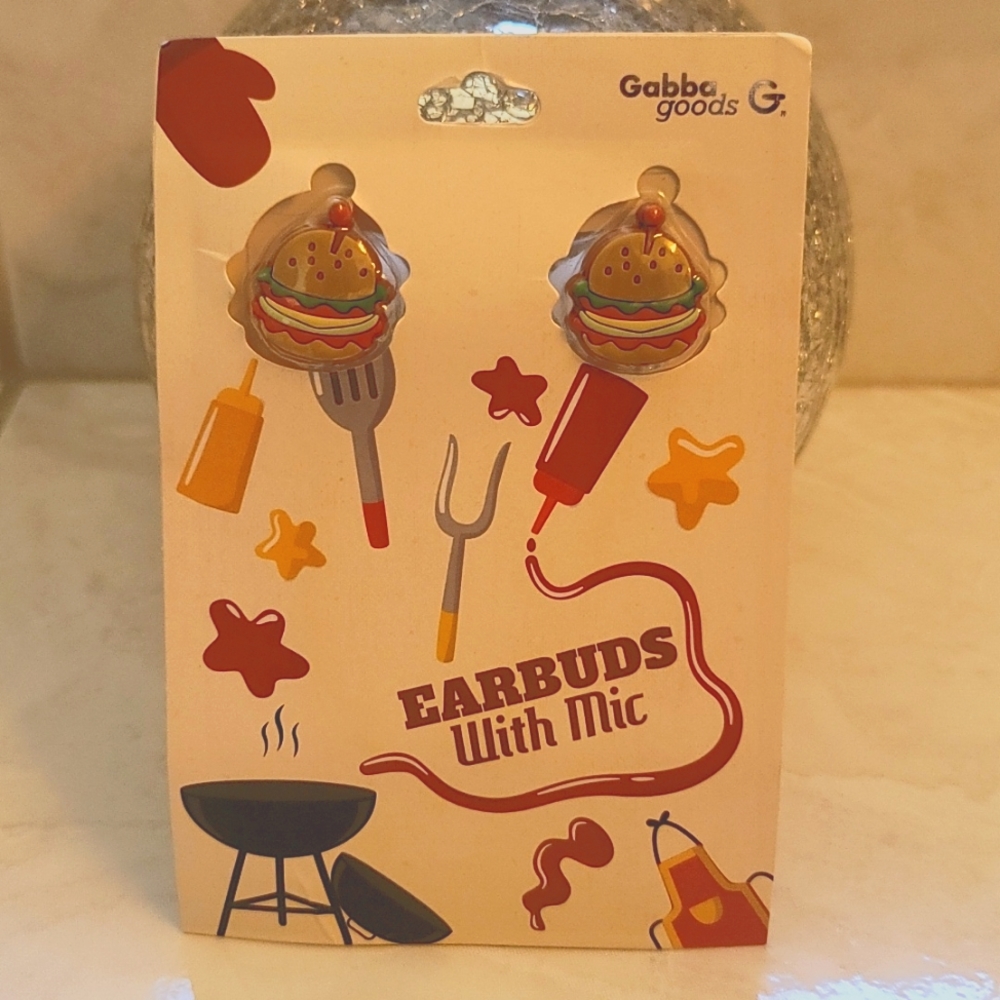 NEW! Hamburger Earbuds with Mic